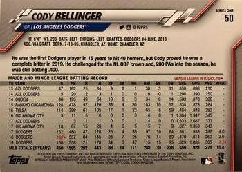 2020 Topps #50 Cody Bellinger Back