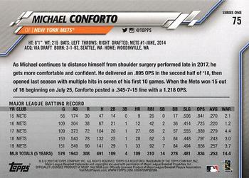 2020 Topps #75 Michael Conforto Back