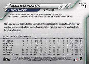 2020 Topps #104 Marco Gonzales Back