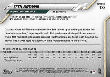 2020 Topps #123 Seth Brown Back