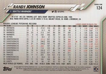 2020 Topps #124 Randy Johnson Back