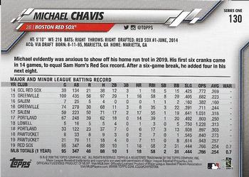 2020 Topps #130 Michael Chavis Back