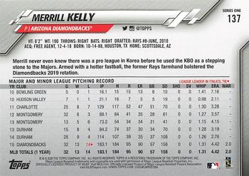 2020 Topps #137 Merrill Kelly Back