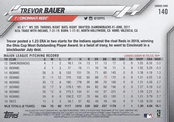 2020 Topps #140 Trevor Bauer Back