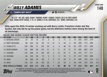 2020 Topps #148 Willy Adames Back