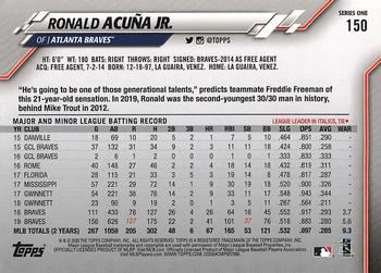 2020 Topps #150 Ronald Acuña Jr. Back