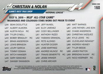 2020 Topps #160 Christian & Nolan Back