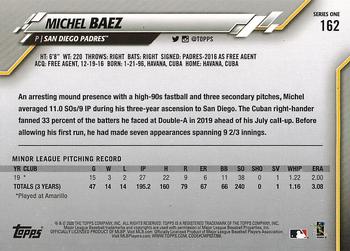 2020 Topps #162 Michel Baez Back