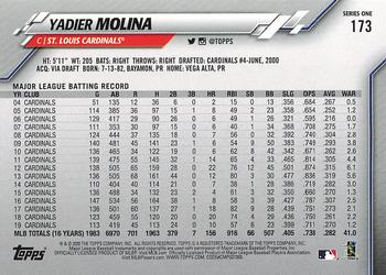 2020 Topps #173 Yadier Molina Back