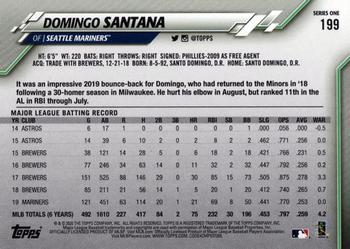2020 Topps #199 Domingo Santana Back