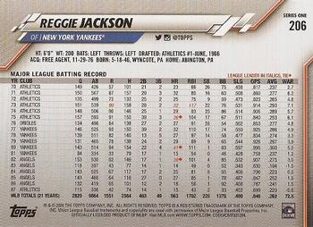 2020 Topps #206 Reggie Jackson Back