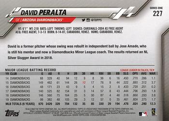 2020 Topps #227 David Peralta Back