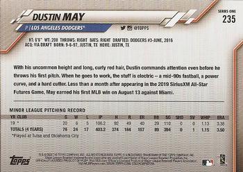 2020 Topps #235 Dustin May Back