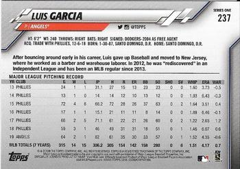 2020 Topps #237 Luis Garcia Back