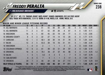 2020 Topps #238 Freddy Peralta Back