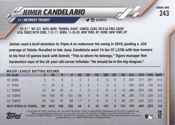 2020 Topps #243 Jeimer Candelario Back