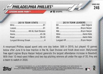 2020 Topps #246 Philadelphia Phillies Back