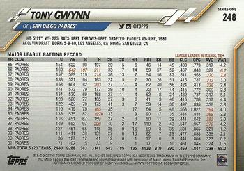 2020 Topps #248 Tony Gwynn Back