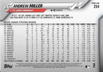 2020 Topps #254 Andrew Miller Back