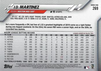 2020 Topps #269 J.D. Martinez Back
