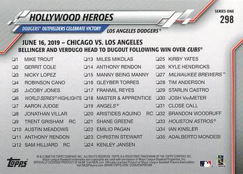 2020 Topps #298 Hollywood Heroes Back