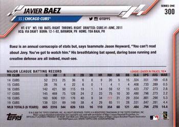 2020 Topps #300 Javier Baez Back