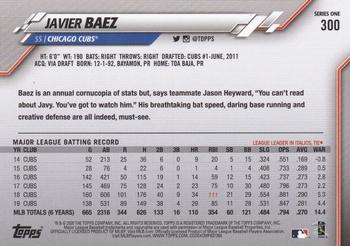 2020 Topps #300 Javier Baez Back