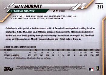 2020 Topps #317 Sean Murphy Back