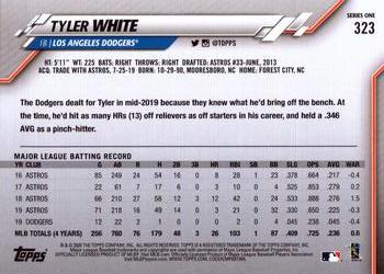 2020 Topps #323 Tyler White Back