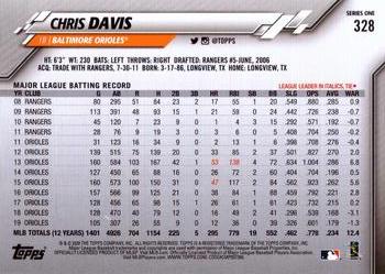 2020 Topps #328 Chris Davis Back