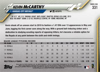 2020 Topps #331 Kevin McCarthy Back