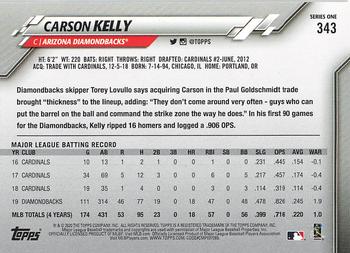 2020 Topps #343 Carson Kelly Back