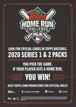 2020 Topps #NNO Home Run Challenge - Series 2 Silver Pack Back