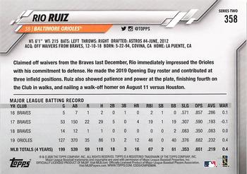 2020 Topps #358 Rio Ruiz Back