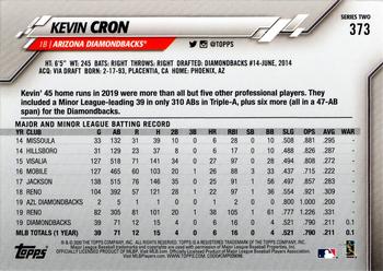 2020 Topps #373 Kevin Cron Back