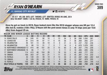 2020 Topps #389 Ryan O'Hearn Back
