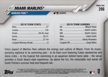 2020 Topps #396 Miami Marlins Back