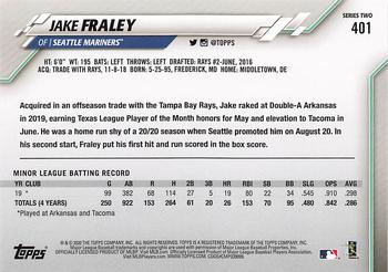 2020 Topps #401 Jake Fraley Back