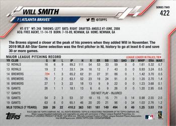 2020 Topps #422 Will Smith Back