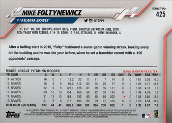 2020 Topps #425 Mike Foltynewicz Back