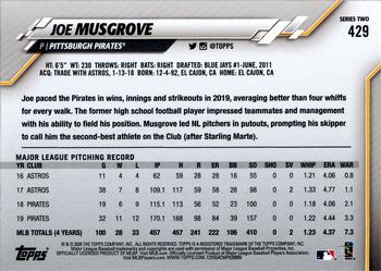 2020 Topps #429 Joe Musgrove Back