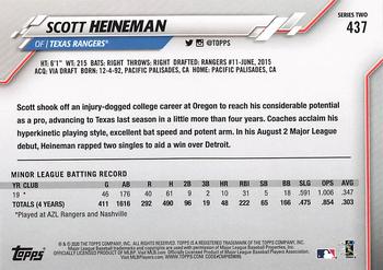 2020 Topps #437 Scott Heineman Back