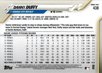 2020 Topps #438 Danny Duffy Back