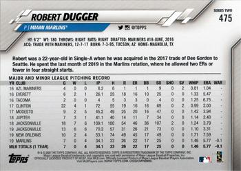 2020 Topps #475 Robert Dugger Back