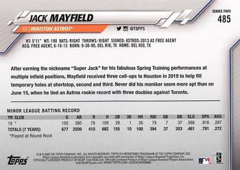 2020 Topps #485 Jack Mayfield Back