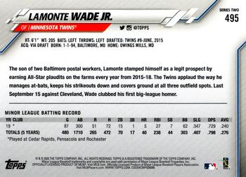 2020 Topps #495 Lamonte Wade Jr. Back