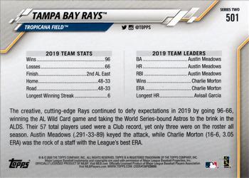 2020 Topps #501 Tampa Bay Rays Back