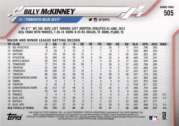 2020 Topps #505 Billy McKinney Back