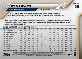 2020 Topps #509 Willi Castro Back