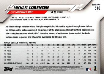 2020 Topps #510 Michael Lorenzen Back